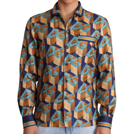 Dolce & Gabbana Elegant Silk Casual Shirt with DG Logo Dolce & Gabbana