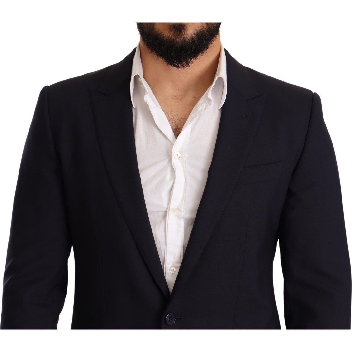 Dolce & Gabbana Elegant Navy Martini Blazer by Renowned Tailors Dolce & Gabbana