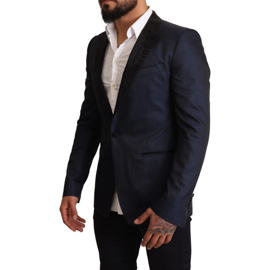 Dolce & Gabbana Elegant Blue Slim Fit Martini Blazer Dolce & Gabbana