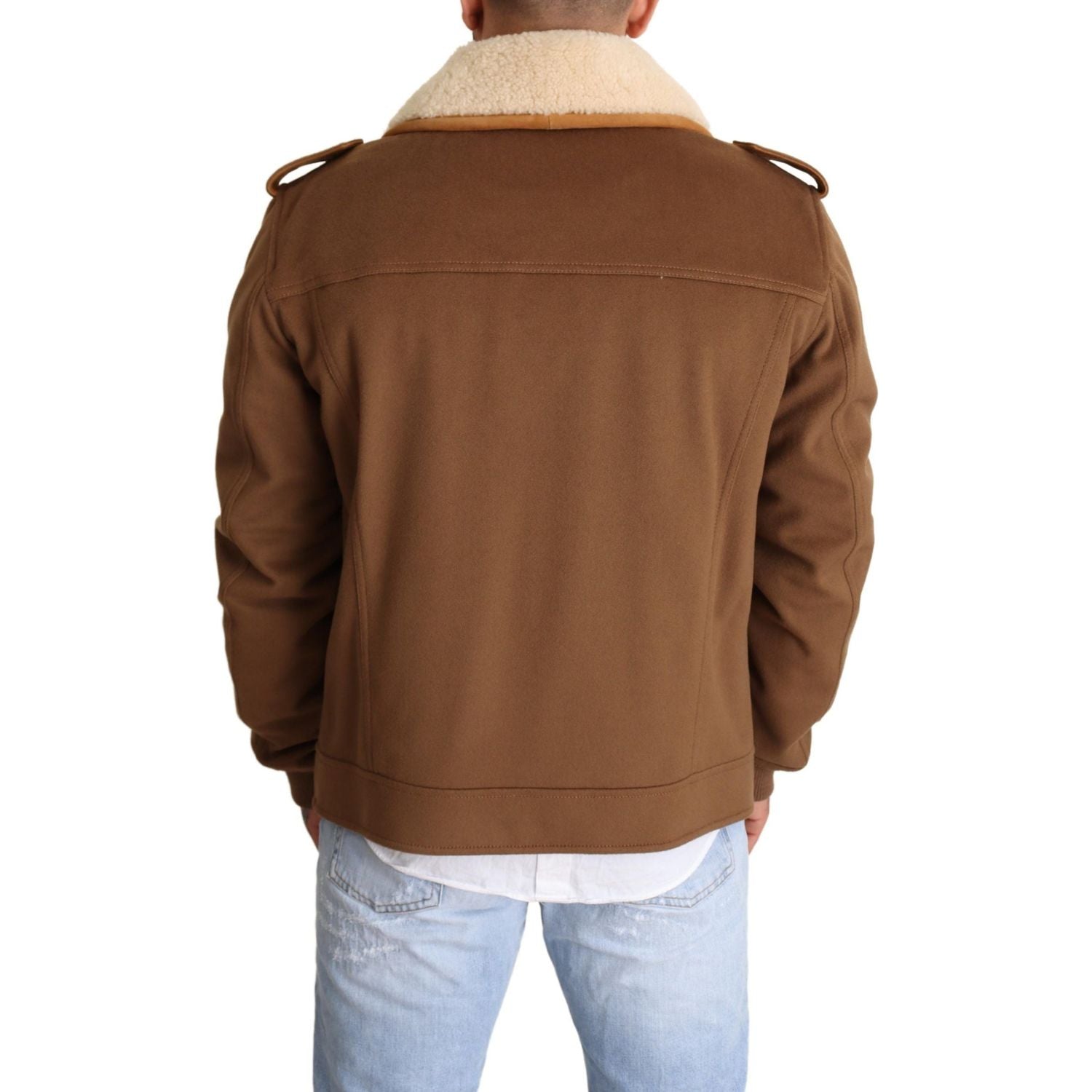 سترة أنيقة من صوف الغنم مزدوج الصدر من دولتشي آند غابانا