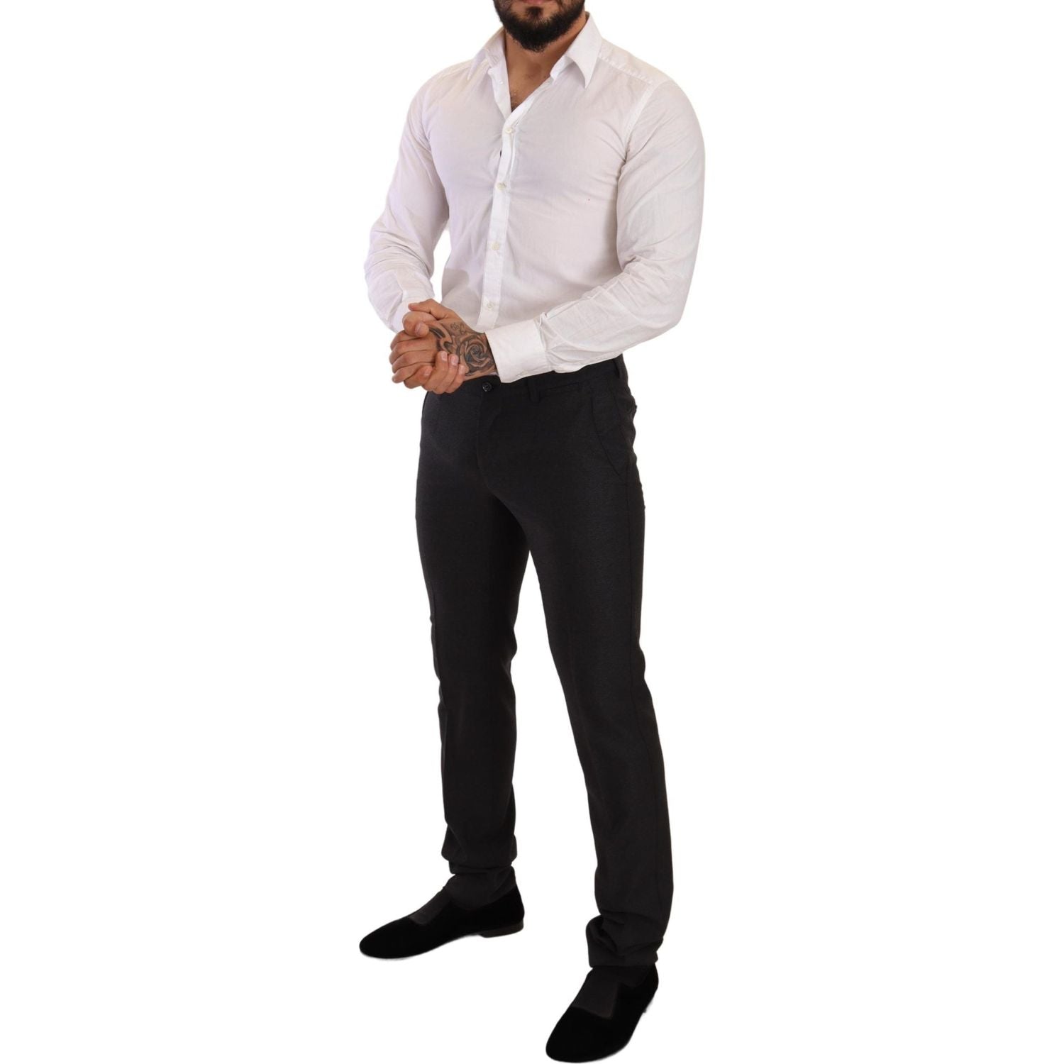 بدلة مارتيني صوفية رمادية أنيقة من دولتشي آند غابانا