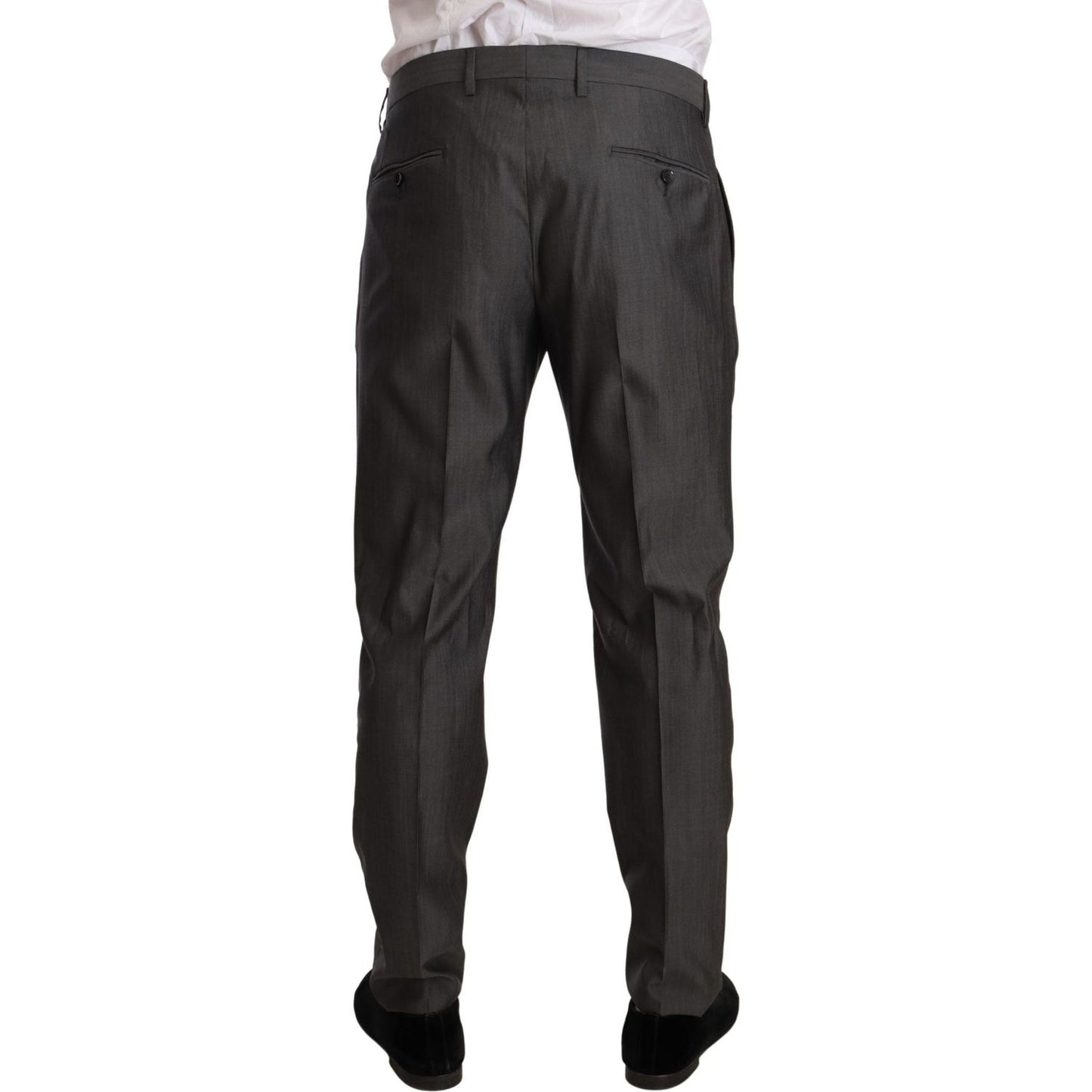 Dolce & Gabbana Gray Metallic MARTINI Slim Fit Set Suit