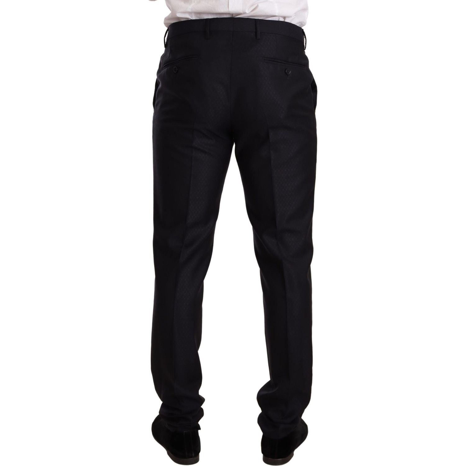 بدلة دولتشي آند غابانا الأنيقة ذات القصّة النحيفة باللون الأزرق