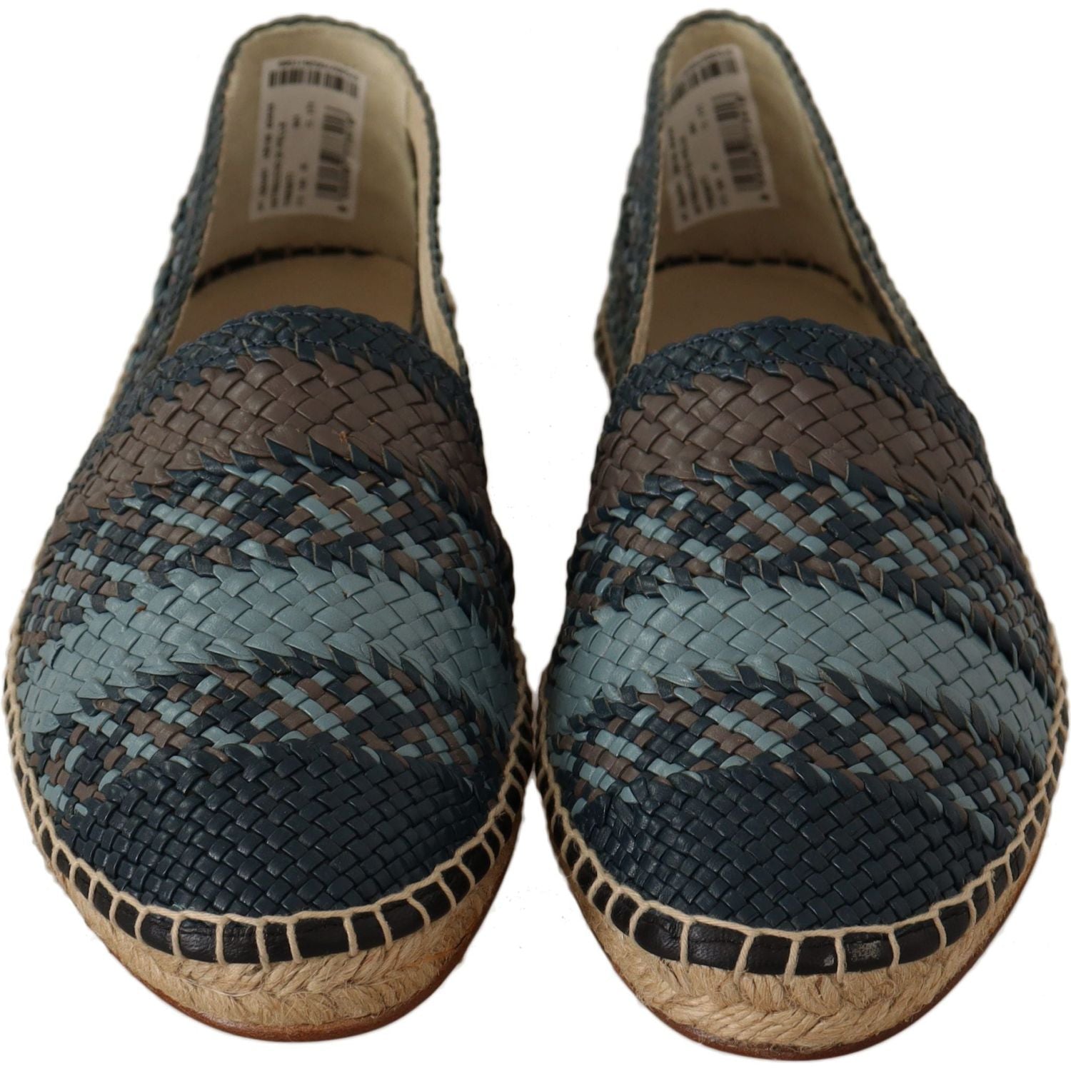 Dolce & Gabbana Blue Gray Slip On Buffalo Espadrille Shoes