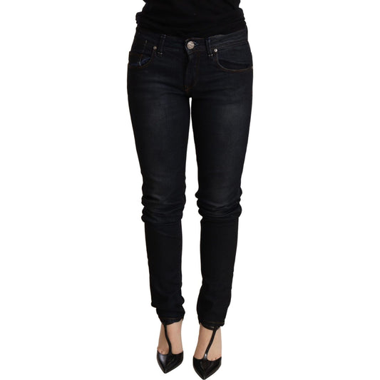 Acht Blue Washed Low Waist Skinny Denim Trouser