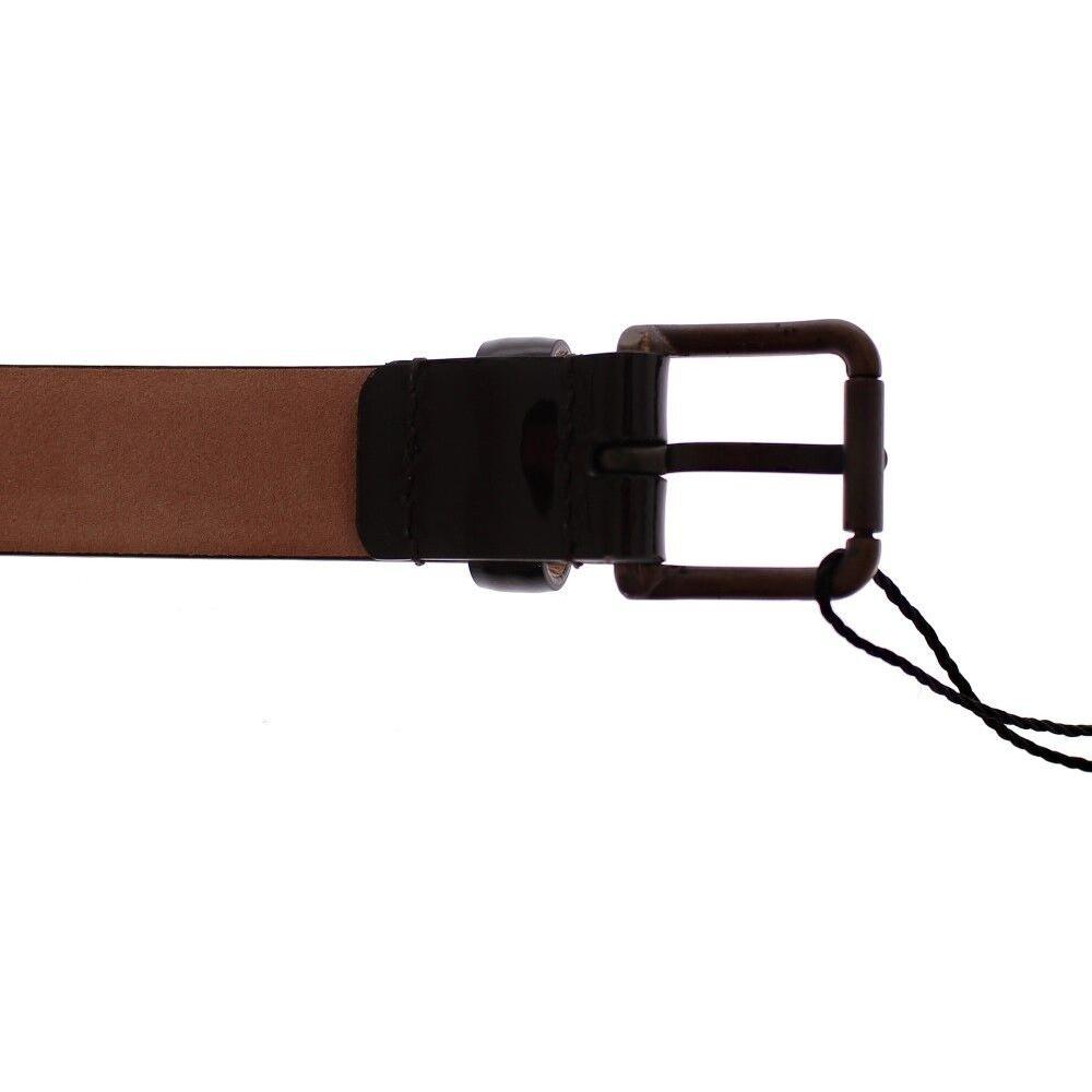 Dolce & Gabbana Brown Leather Logo Belt Cintura Belt