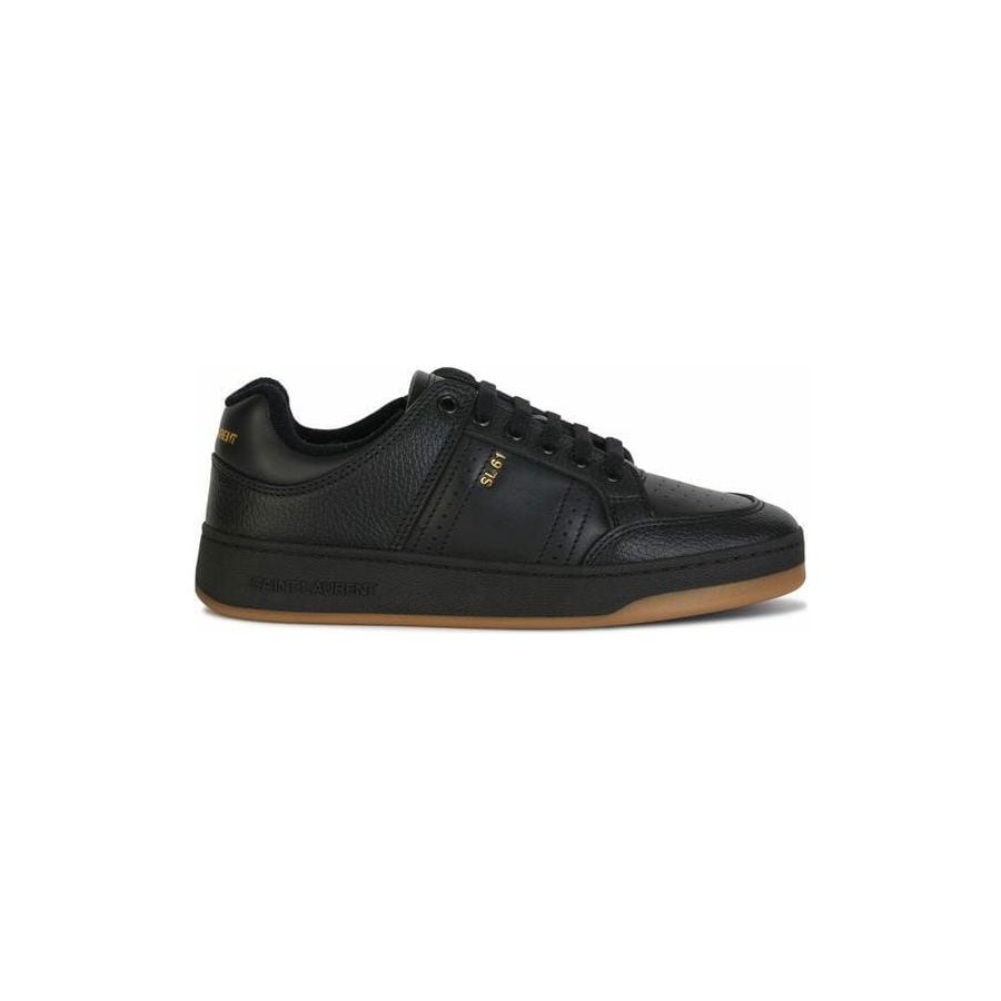 Saint Laurent Elegant Black Low-Top Leather Sneakers MAN SNEAKERS Saint Laurent