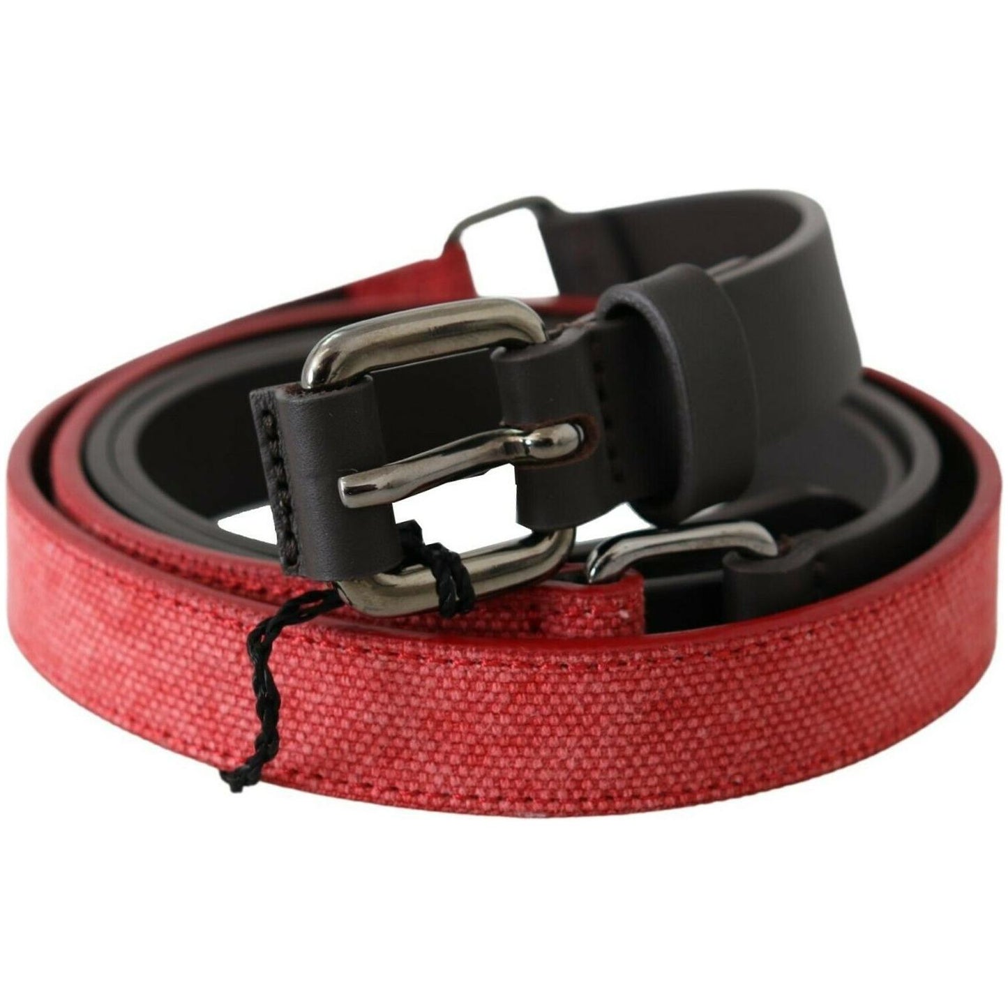 Costume National Elegant Red Brown Leather Fashion Belt WOMAN BELTS Costume National