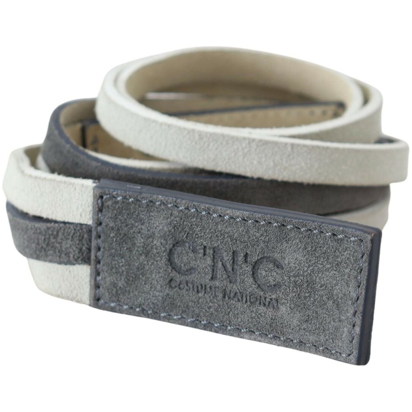 Costume National Chic White Leather Logo Belt WOMAN BELTS Costume National