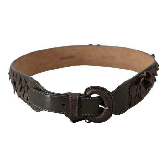 Ermanno Scervino Chic Brown Fringed Leather Fashion Belt Ermanno Scervino