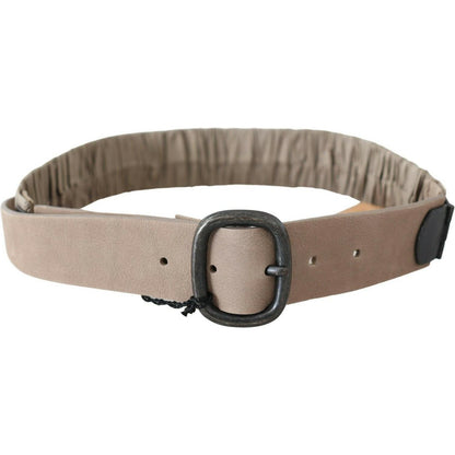 GF Ferre Brown Solid Leather Waist Metal Buckle Belt