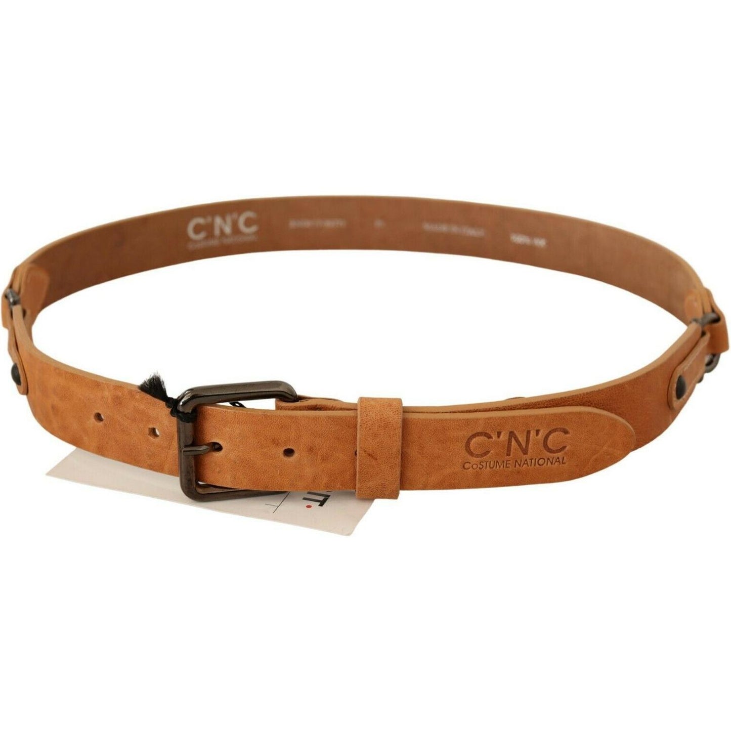Costume National Light Brown Buckle Waist Belt