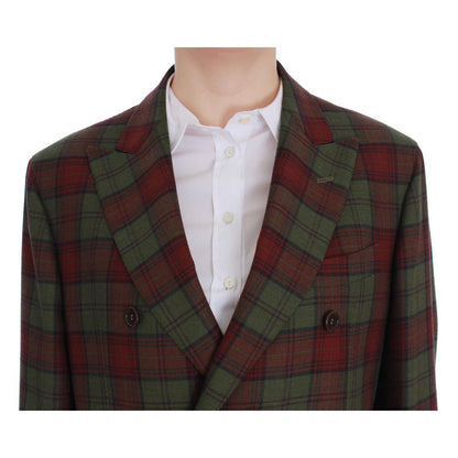 BENCIVENGA Green Wool Double Breasted Bordeaux
