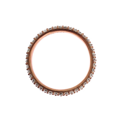 Nialaya Pink Gold 925 Silver Clear CZ Ring