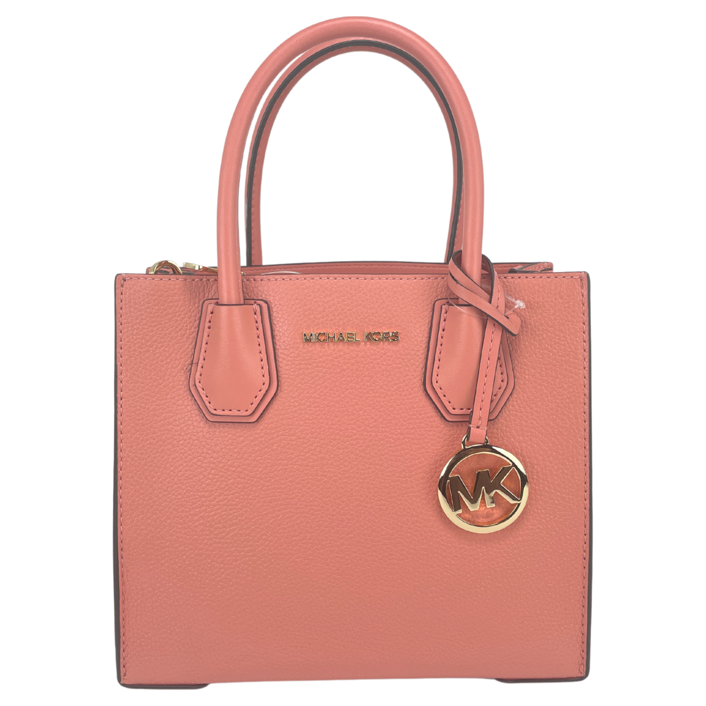 Michael Kors Mercer Medium Sherbet Pebble Leather Messenger Crossbody Bag Purse Crossbody Bag Michael Kors