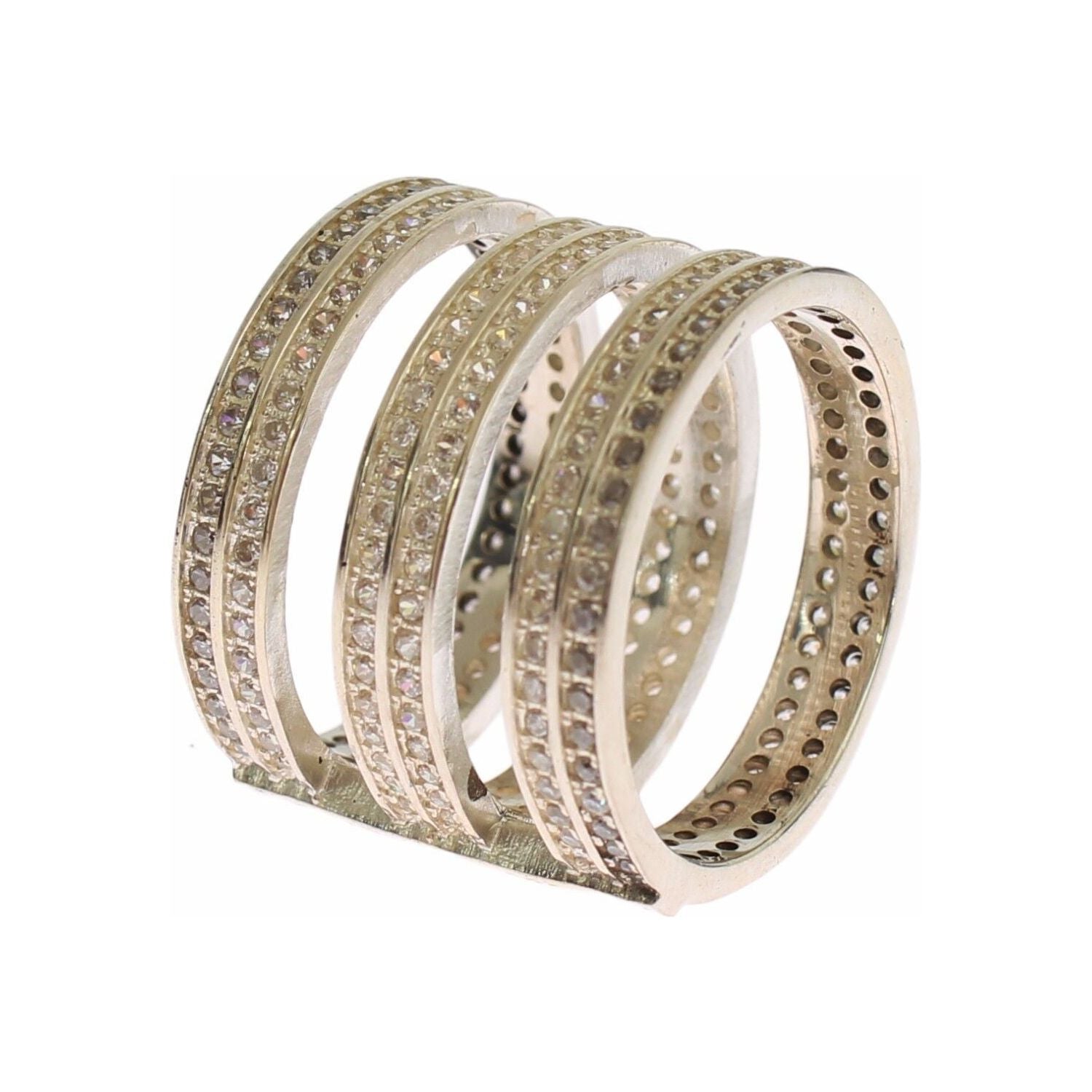 خاتم نيالايا الفضي المزين بالكريستال