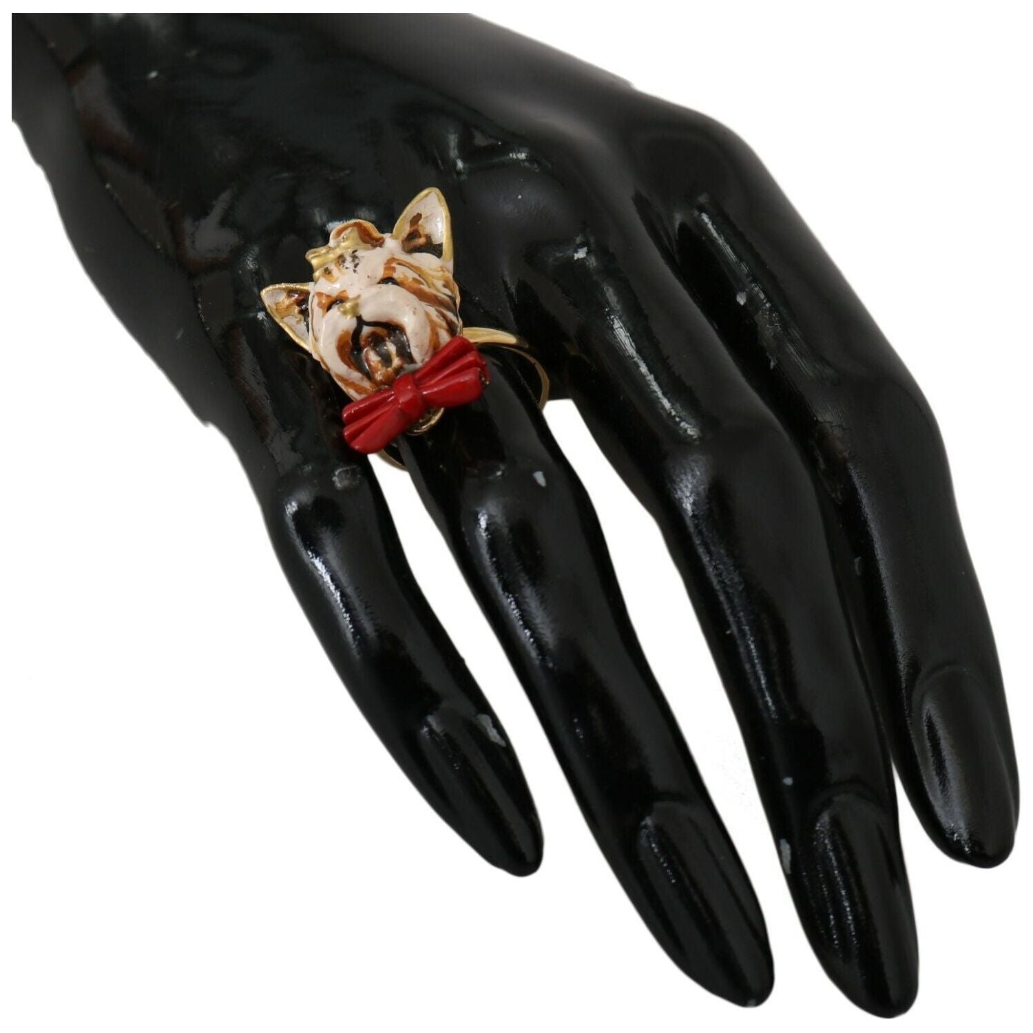 خاتم ذهبي أنيق مستوحى من الكلاب من دولتشي آند غابانا