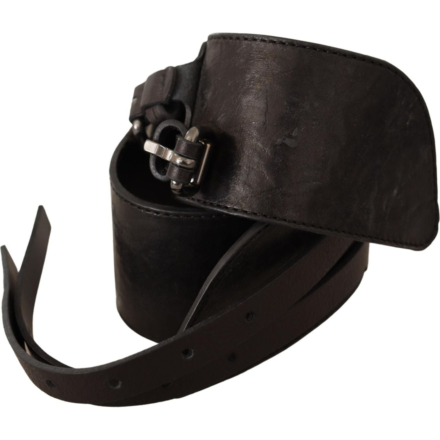 حزام جلدي أنيق مزدوج الإبزيم من الزي الوطني