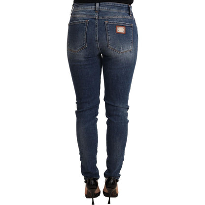 Dolce & Gabbana Blue Wash Skinny Denim Cotton Stretch Jeans