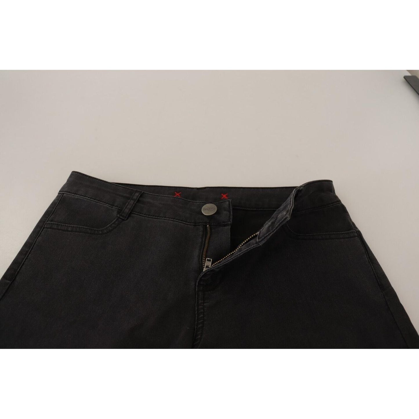 PINKO Chic Mid Waist Skinny Black Denim Jeans & Pants PINKO