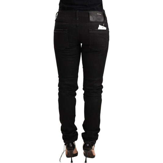 Acht Sleek Black Washed Skinny Jeans Jeans & Pants Acht