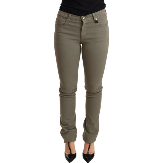 Ermanno Scervino Chic Green Low Waist Skinny Jeans Jeans & Pants Ermanno Scervino