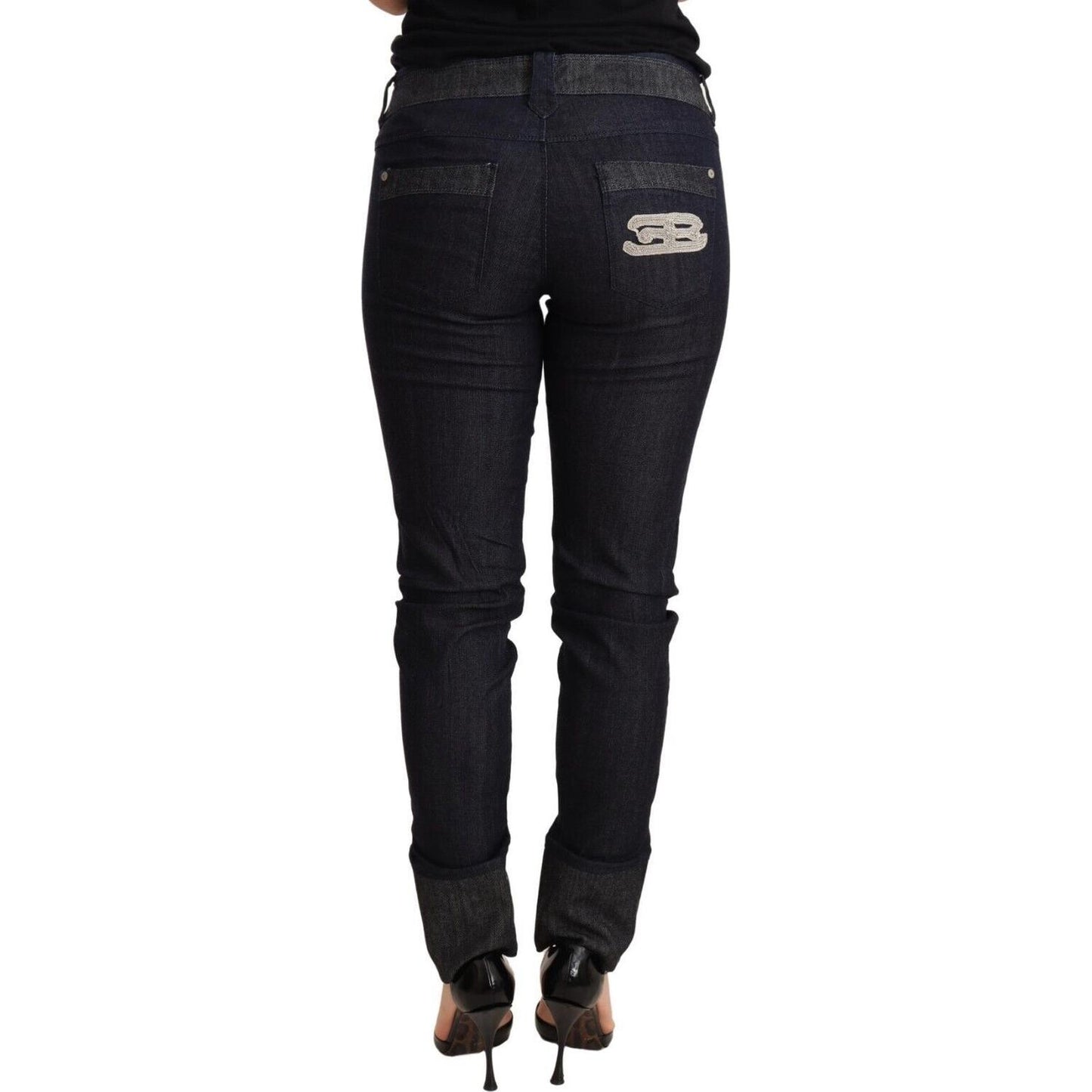 Ermanno Scervino Chic Dark Blue Skinny Trouser Jeans Jeans & Pants Ermanno Scervino