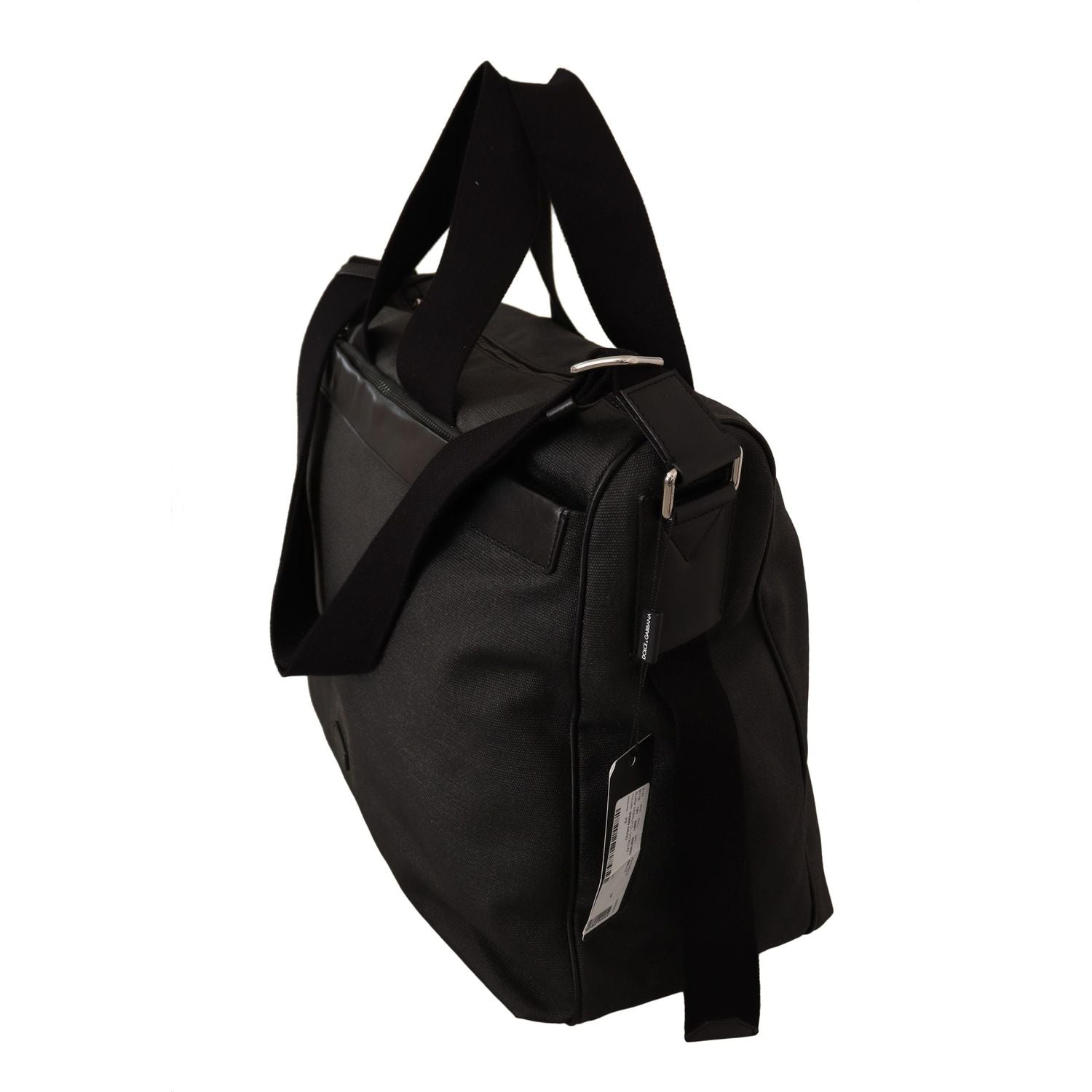 Front view with bag zipped and handles upright.