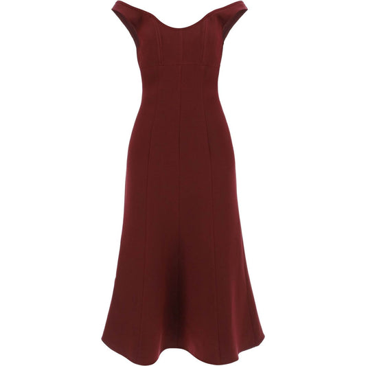 Roland Mouret wool silk off-the-shoulder midi dress Dresses Roland Mouret