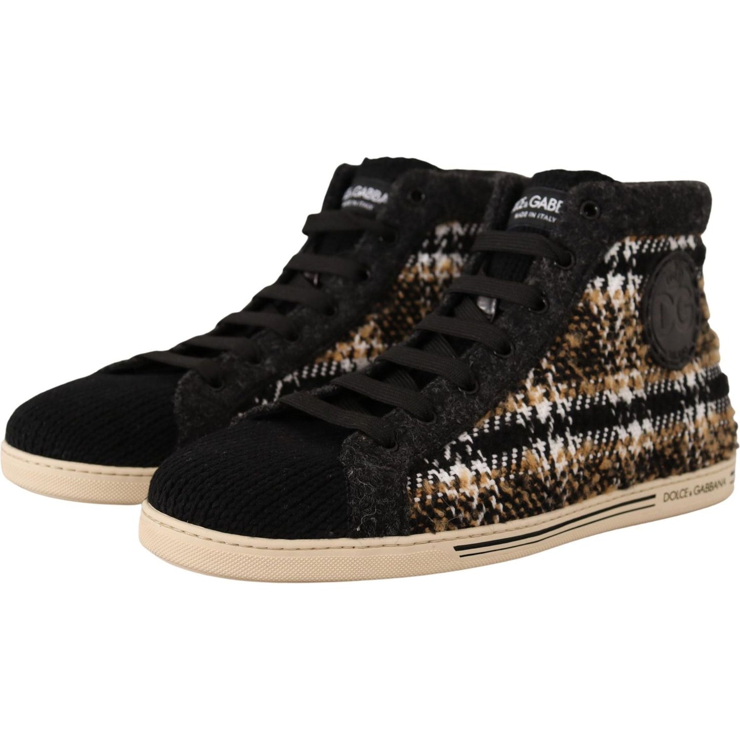 Dolce & Gabbana Beige High Top Fashion Sneakers MAN SNEAKERS Dolce & Gabbana