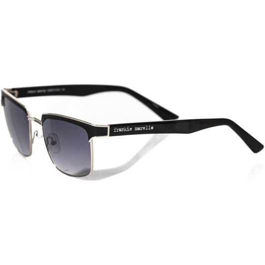 Frankie Morello Black Metallic Fiber Men Sunglass Frankie Morello