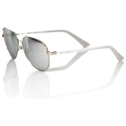 Frankie Morello Silver Metallic Fiber Men's Sunglass