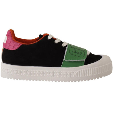 GCDS Multicolor Suede Low Top Lace Up Women Sneakers Shoes