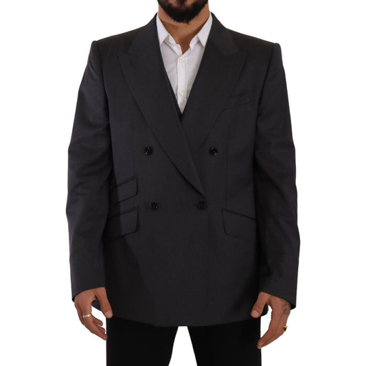 Dolce & Gabbana Elegant Gray Sicilia Wool Blend Suit Dolce & Gabbana