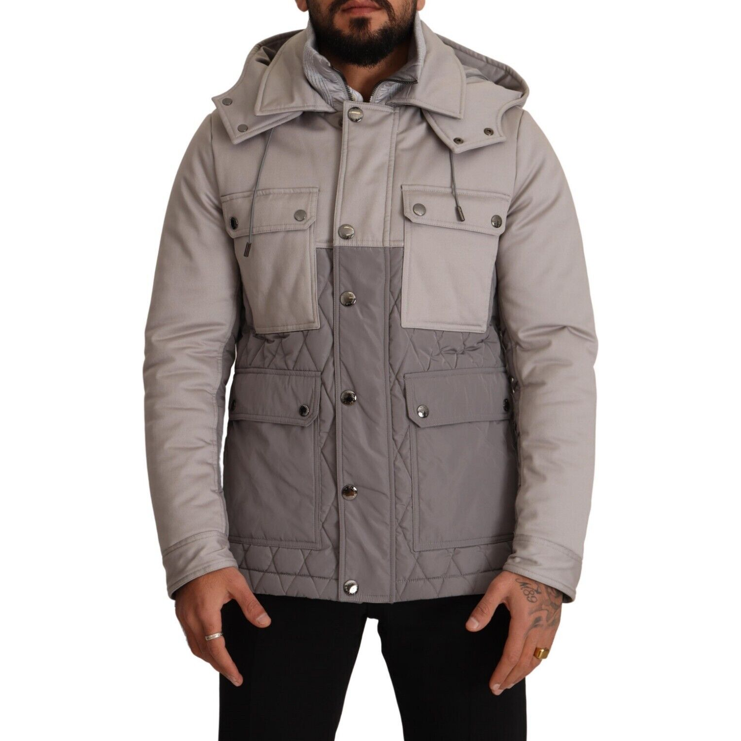 Dolce & Gabbana Elegant Lightweight Gray Windbreaker Jacket Dolce & Gabbana