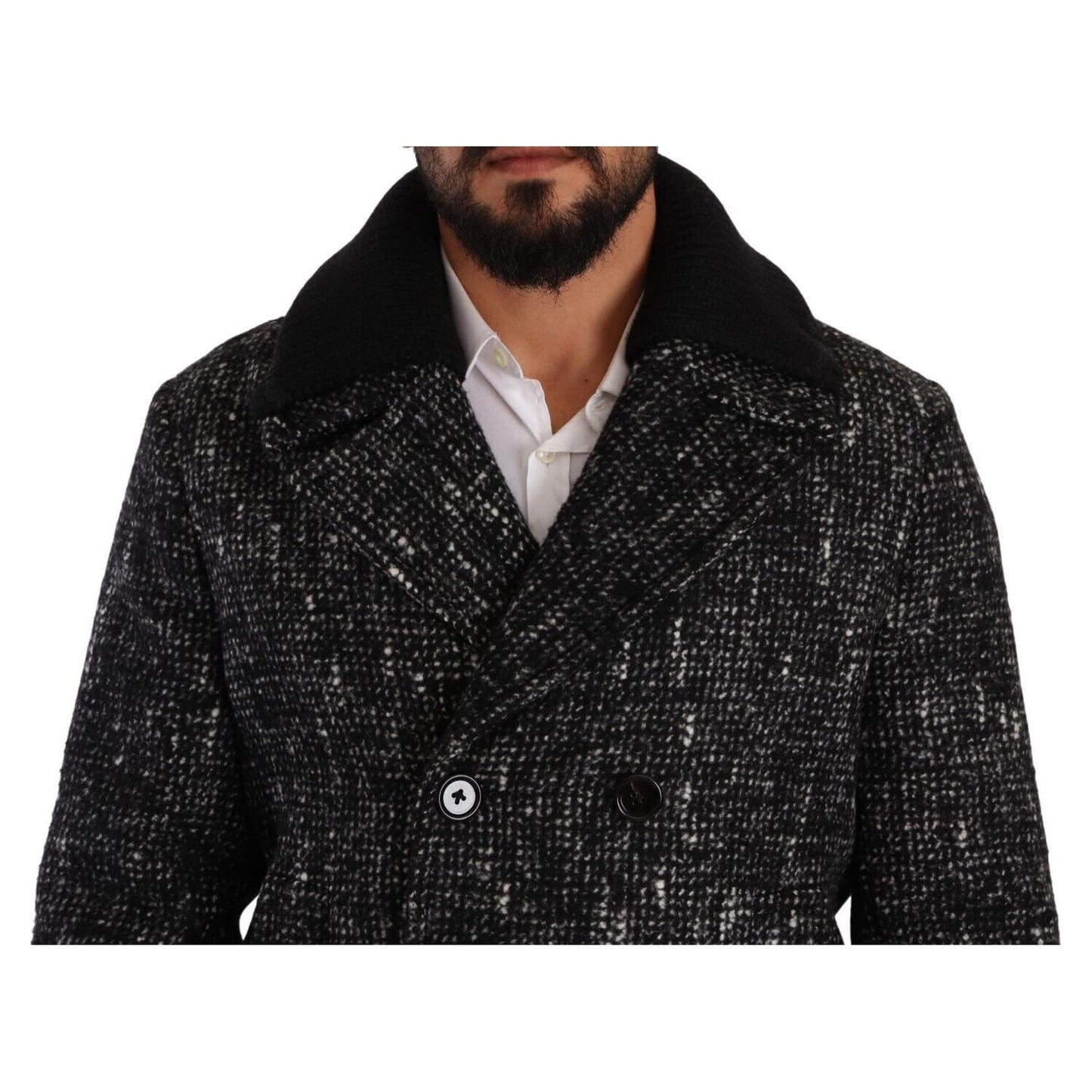 Dolce & Gabbana Chic Double Breasted Wool Blend Overcoat Dolce & Gabbana