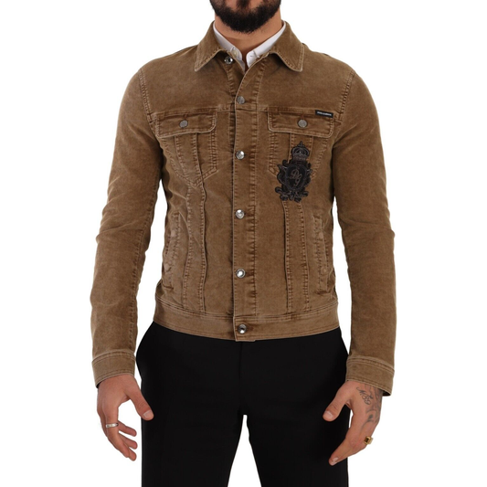 Dolce & Gabbana Elegant Corduroy Logo Jacket Dolce & Gabbana