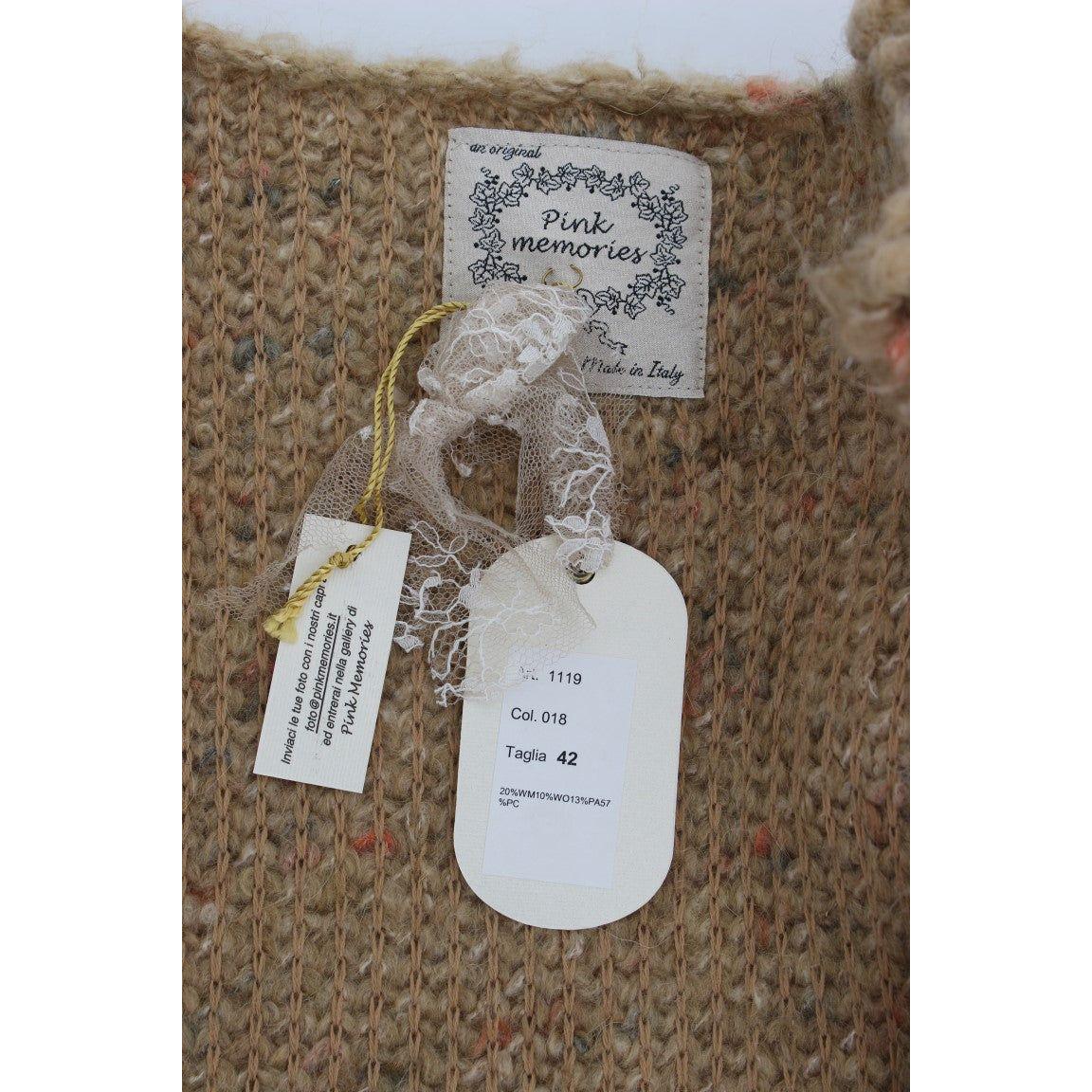 优雅米色毛衣外套斗篷