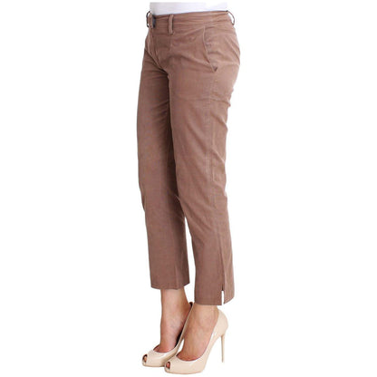 Costume National Brown Cropped Corduroys Pants