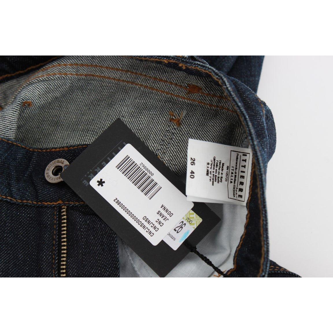 Costume National Blue Cotton Stretch Slim Fit Jeans