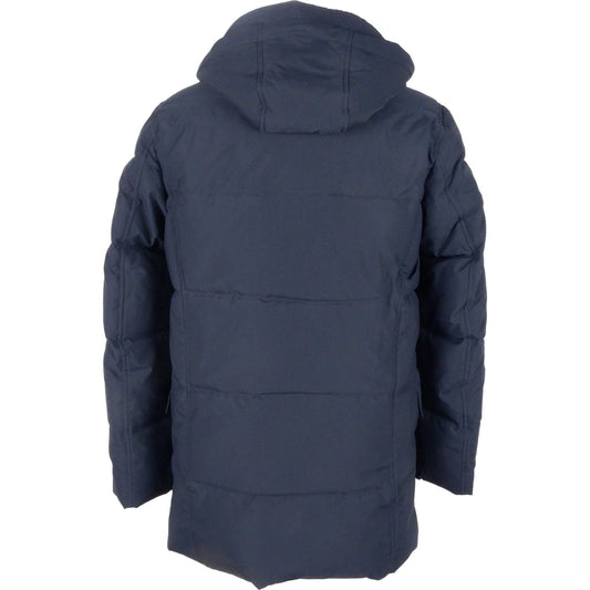 Emilio Romanelli Sleek Blue Men's Hooded Jacket Emilio Romanelli