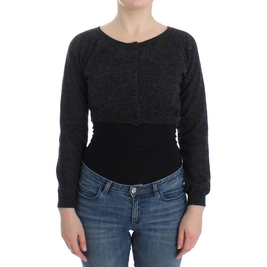 Ermanno Scervino Chic Cropped Alpaca Wool Sweater Ermanno Scervino