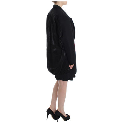 KAALE SUKTAE Black Coat Trench Long Draped Jacket Blazer