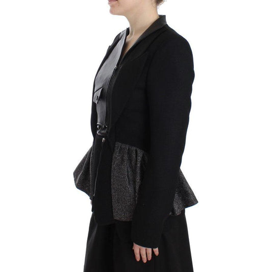 KAALE SUKTAE Elegant Monochrome Zippered Blazer Jacket Coats & Jackets KAALE SUKTAE