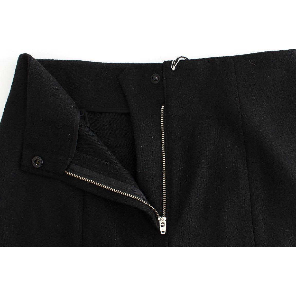 KAALE SUKTAE Black High Waist Straight Slim Dress Pants