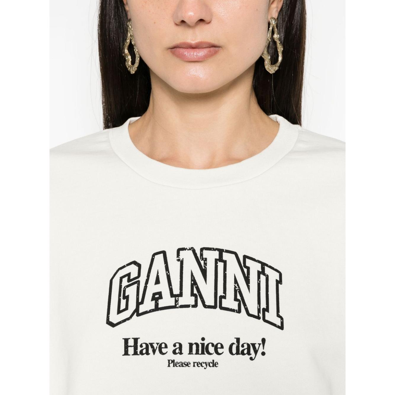 GANNI Sweaters White Topwear Ganni