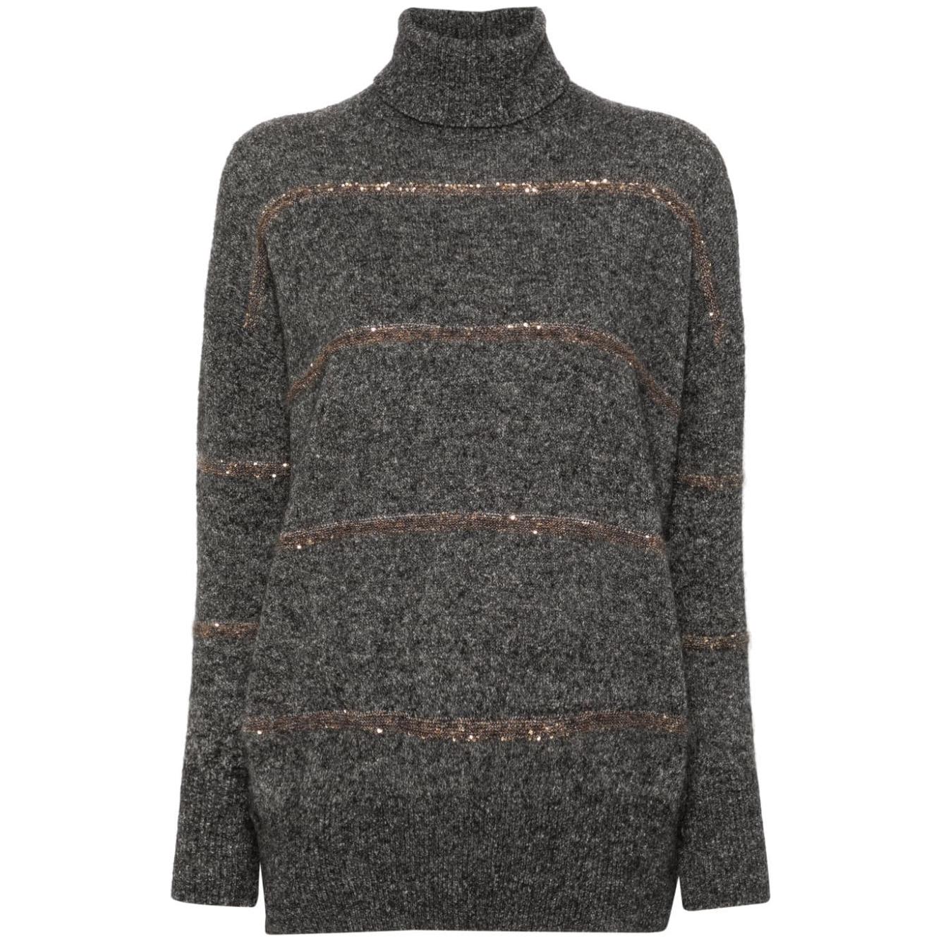 Brunello Cucinelli Sweaters Grey Topwear Brunello Cucinelli