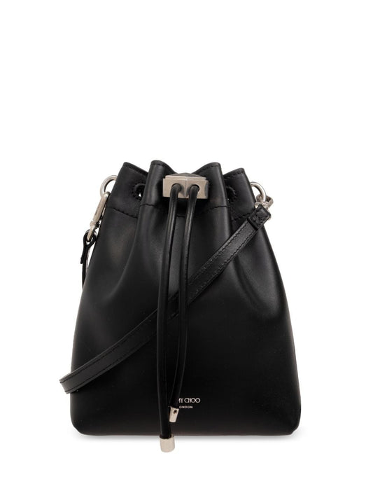 Jimmy Choo black calf leather smooth grain  Bucket Bag Clutches Jimmy Choo