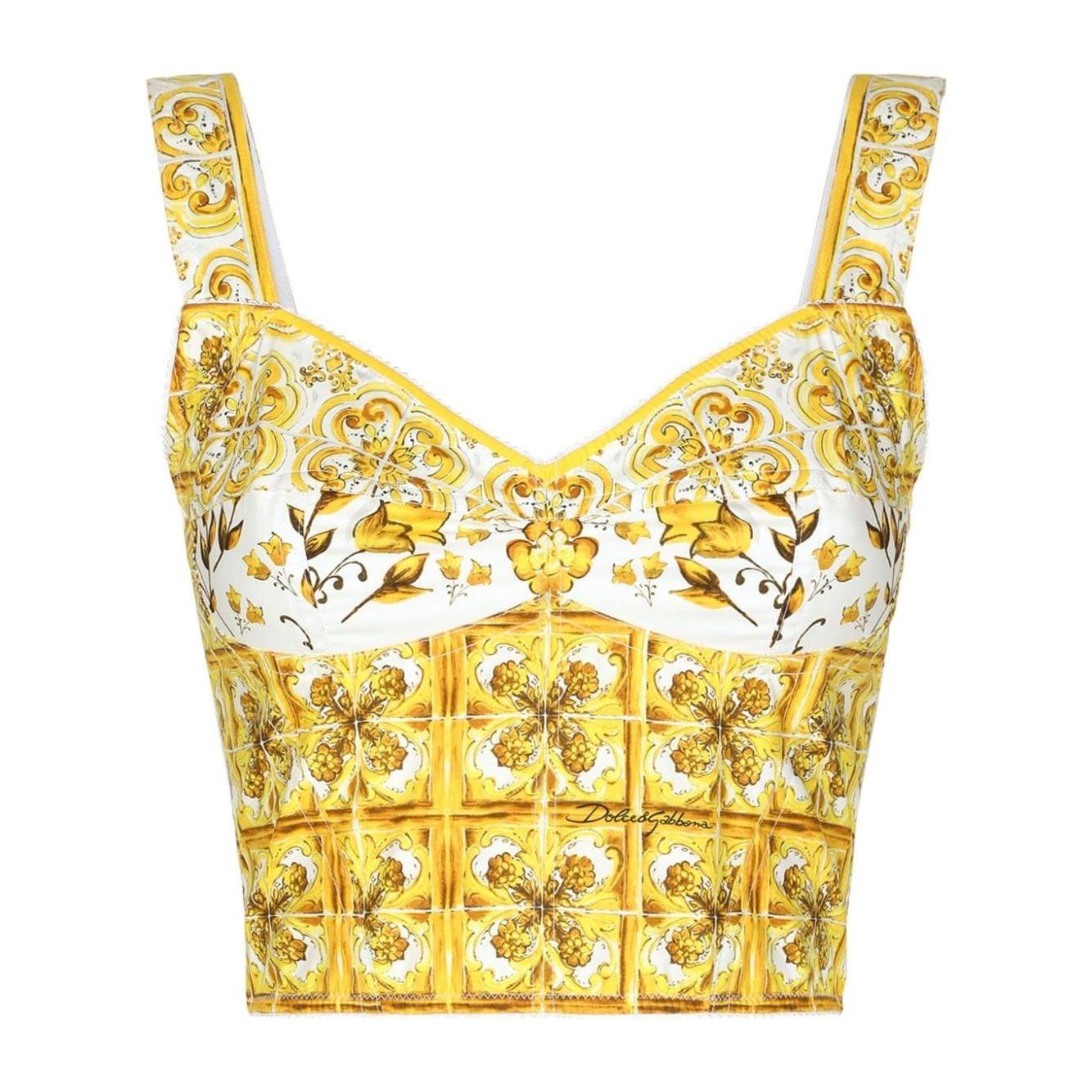 Dolce & Gabbana Top Yellow Topwear Dolce & Gabbana