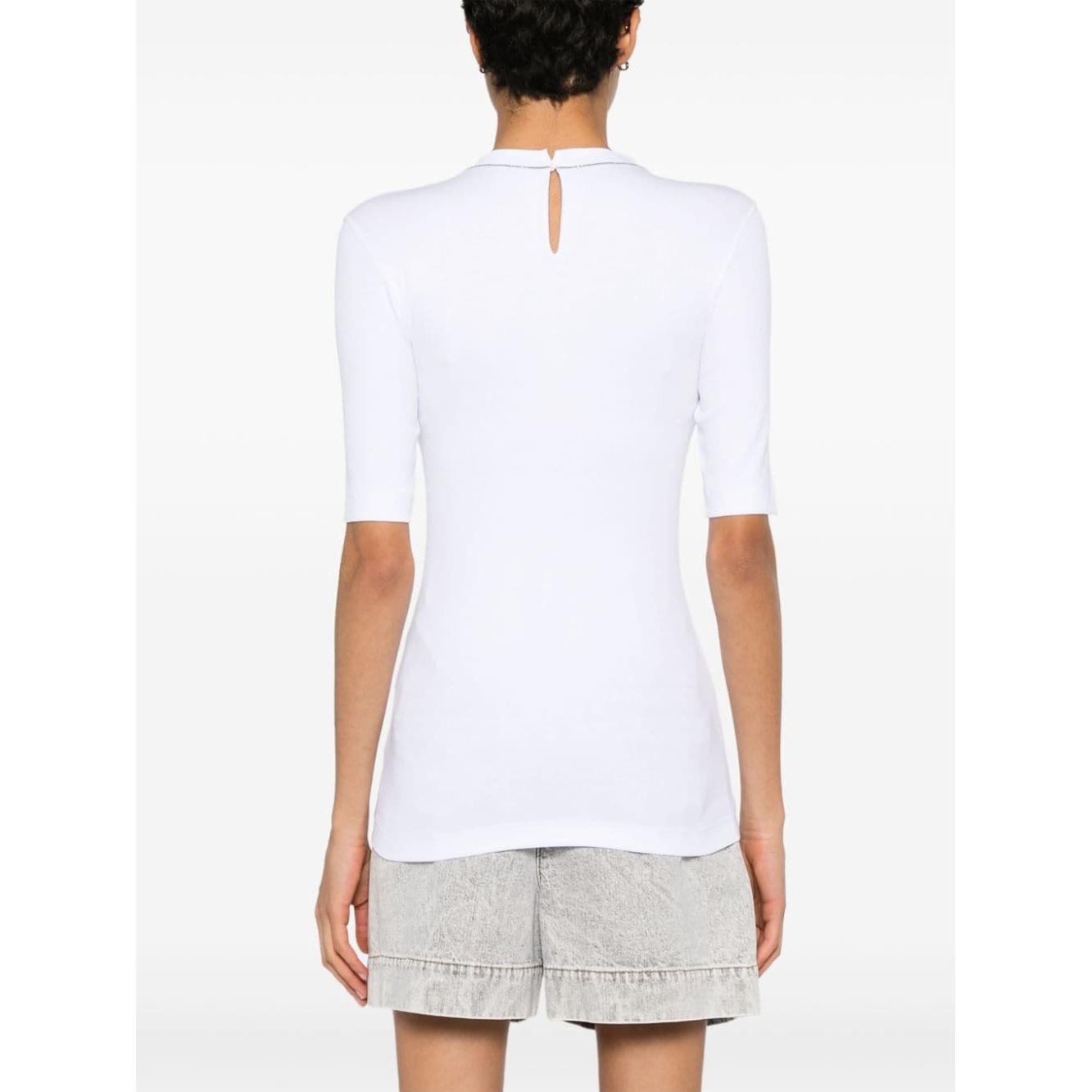 Brunello Cucinelli T-shirts and Polos White Topwear Brunello Cucinelli